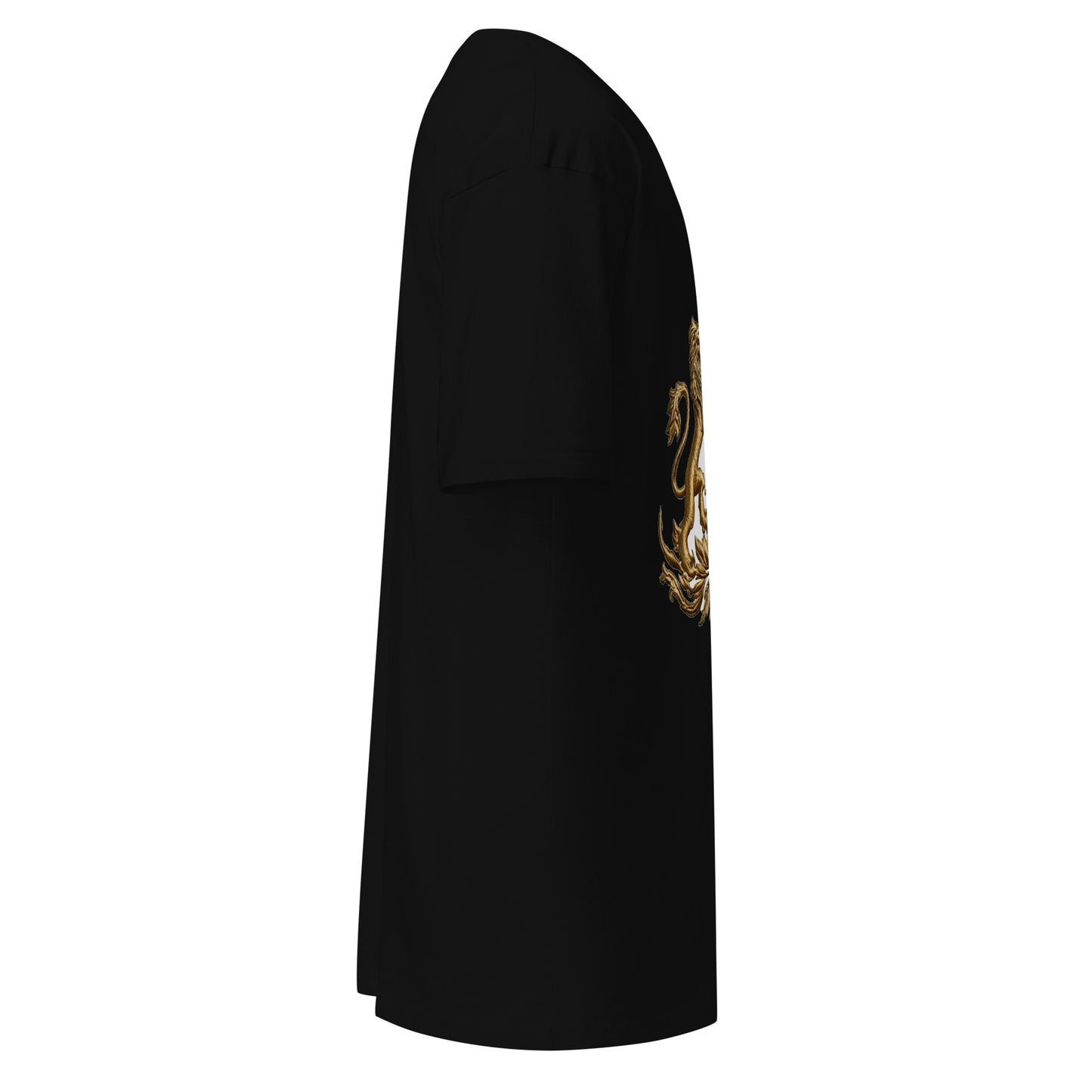 KASH CROWN Royal Crest Tee in black — right side view