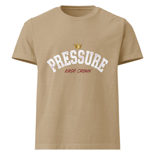 KASH CROWN Pressure Arch Oversized Tee — heavyweight 100% ring-spun cotton tee with the Pressure Arch graphic in a boxy oversized cut