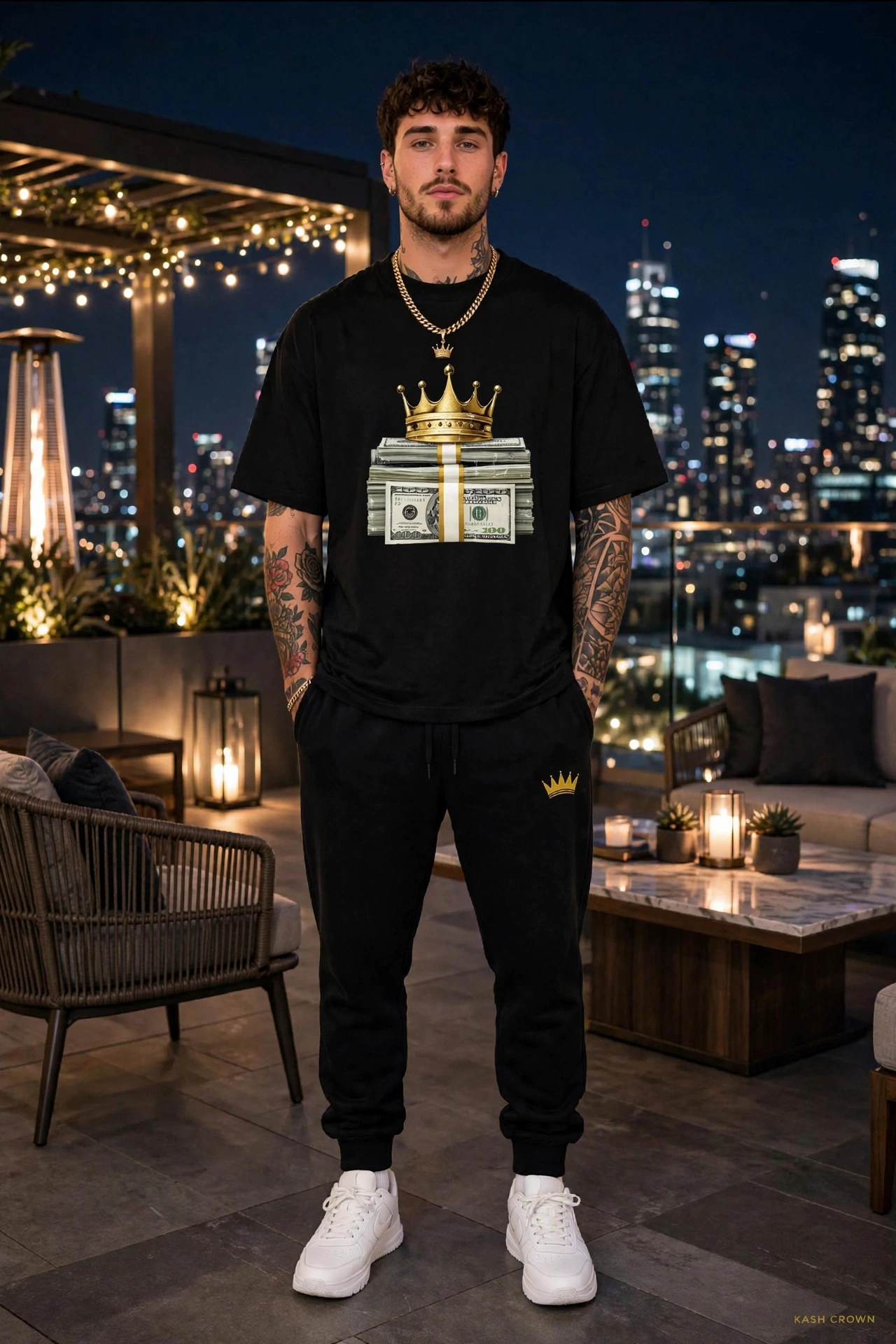 KASH CROWN Crown & Cash Tee