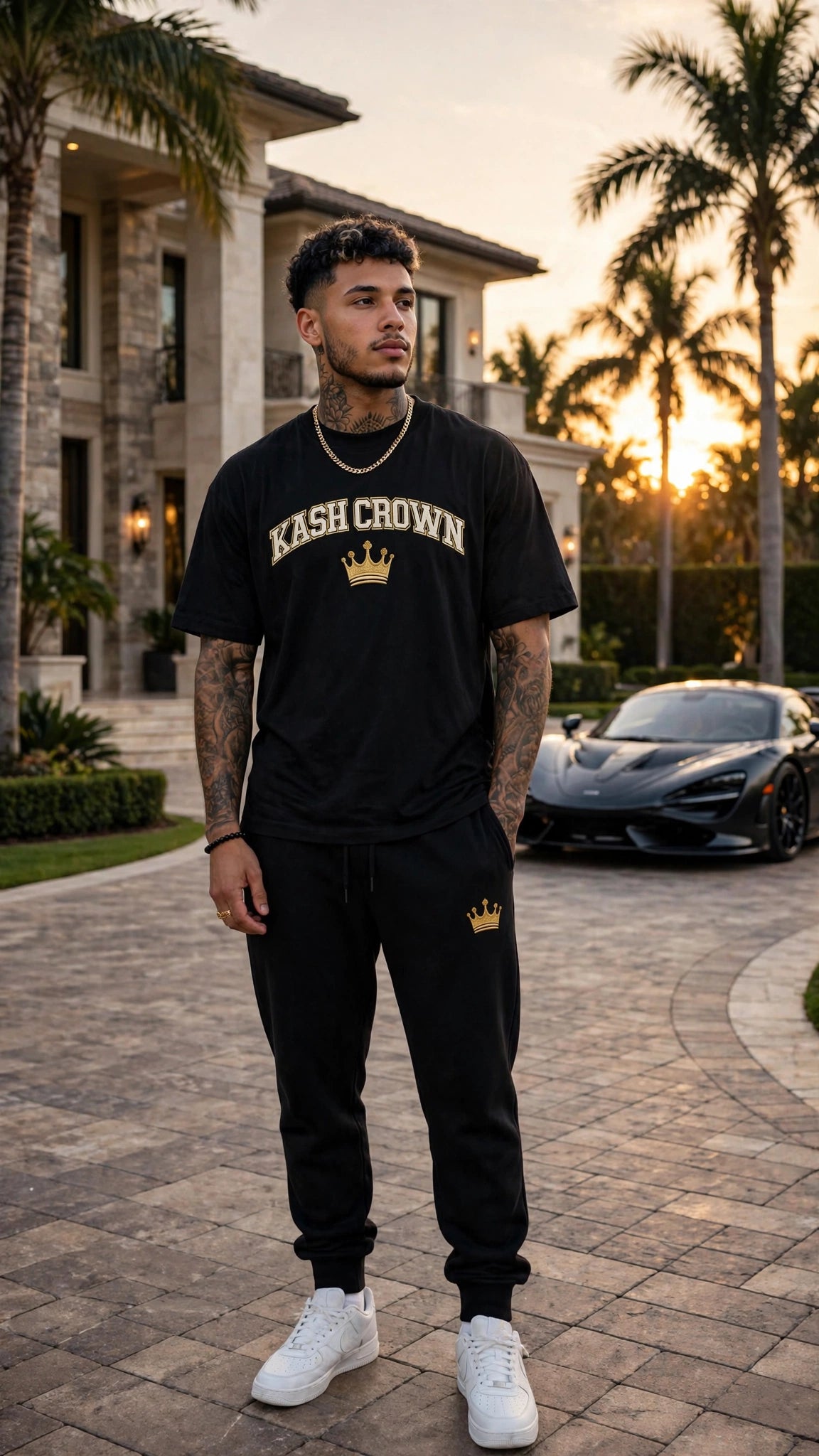KASH CROWN Varsity Arch Tee — Essentials