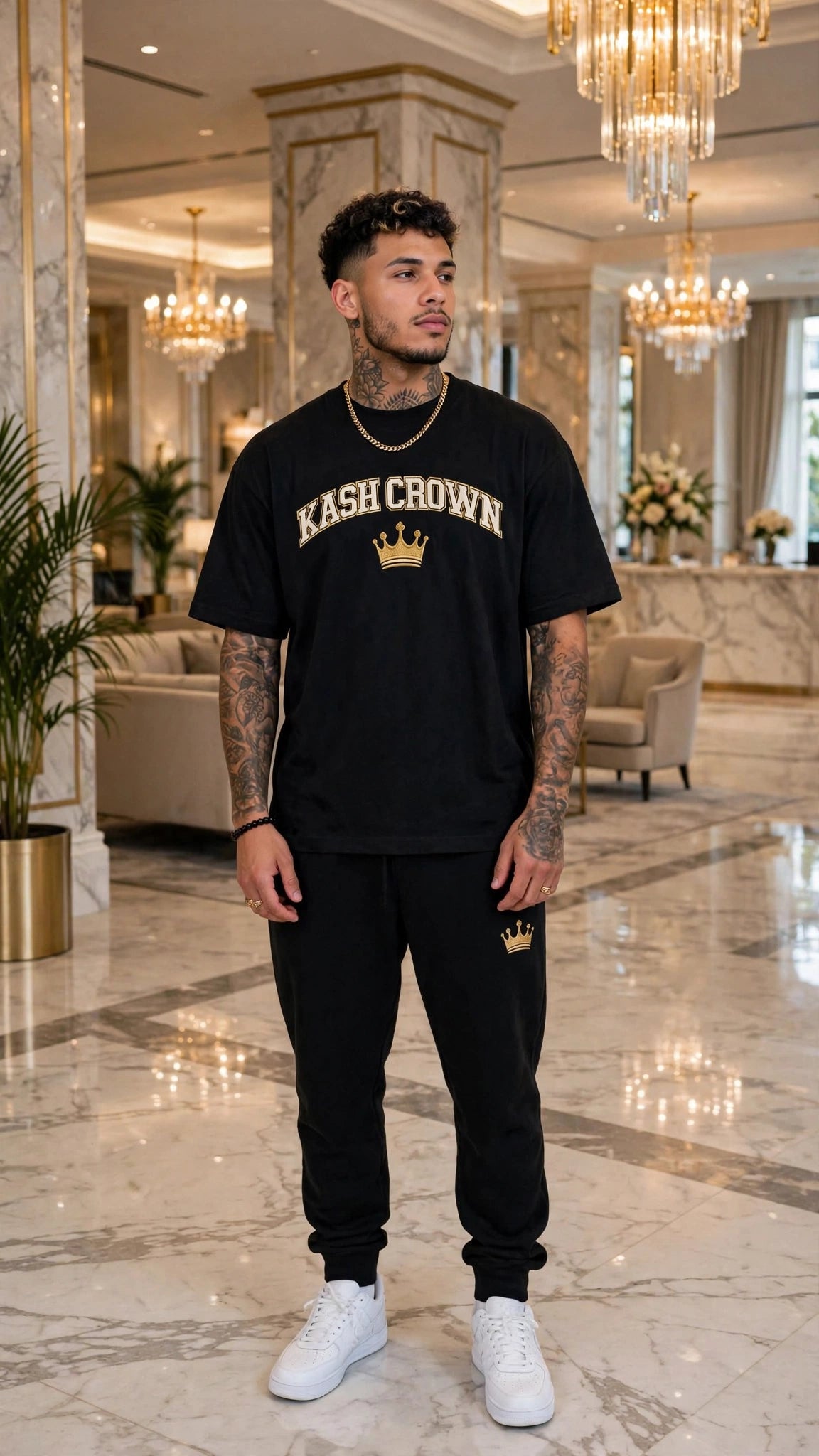 KASH CROWN Varsity Arch Tee — Essentials