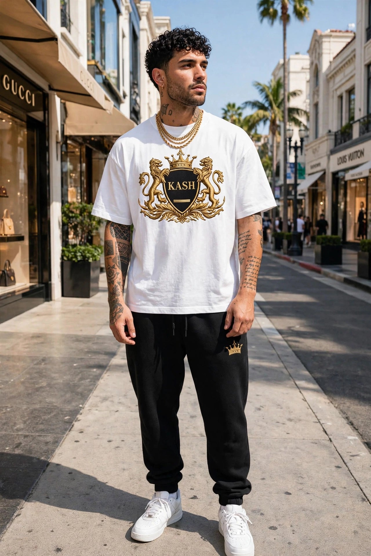 KASH CROWN Crest Emblem Tee — Essentials