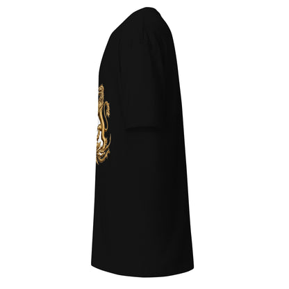 KASH CROWN Royal Crest Tee in black — left side view