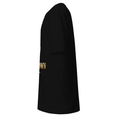 KASH CROWN Crowned Dollar Tee in black — left side view