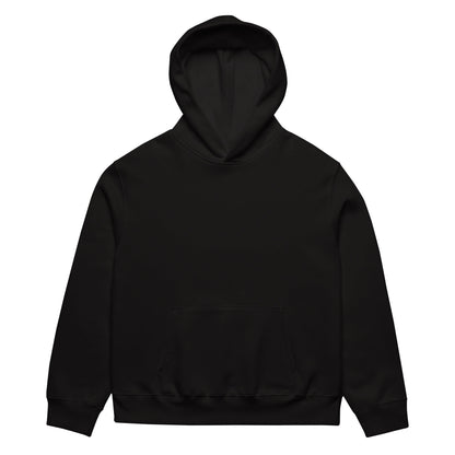 KASH CROWN Chess Royalty Hoodie in black — front view of the heavyweight brushed-fleece pullover